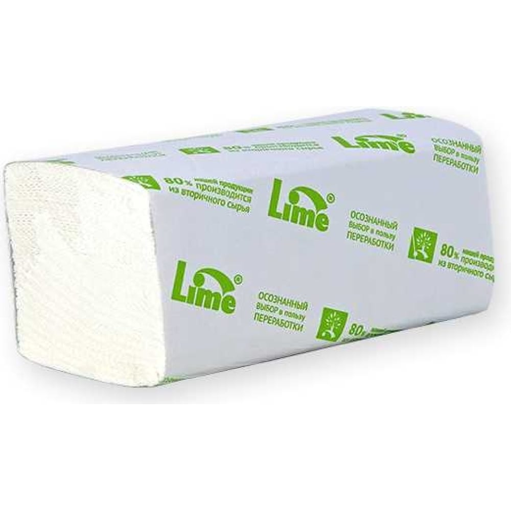 Полотенца Lime полотенца бумажные v сложения protissue c192 1 слой 250 листов