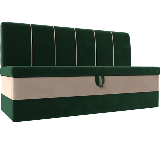 Изображение товара Кухонный диван Лига диванов Энигма основа велюр зеленый, компаньон велюр бежевый 112884