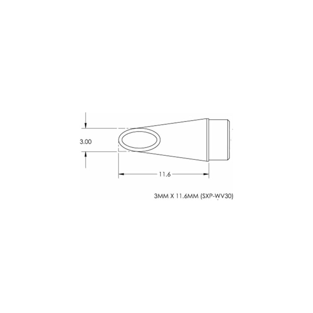 Наконечник (3х11.6 мм; вогнутая миниволна) для MFR-H1 METCAL SFP-WV30