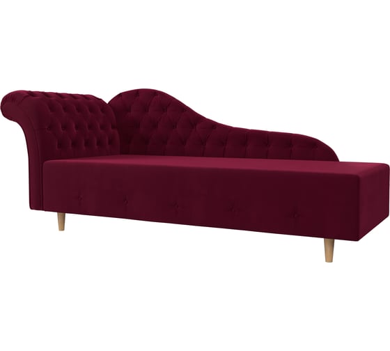 Изображение товара Кушетка Лига диванов Камерон левый полностью микровельвет бордовый 110099L