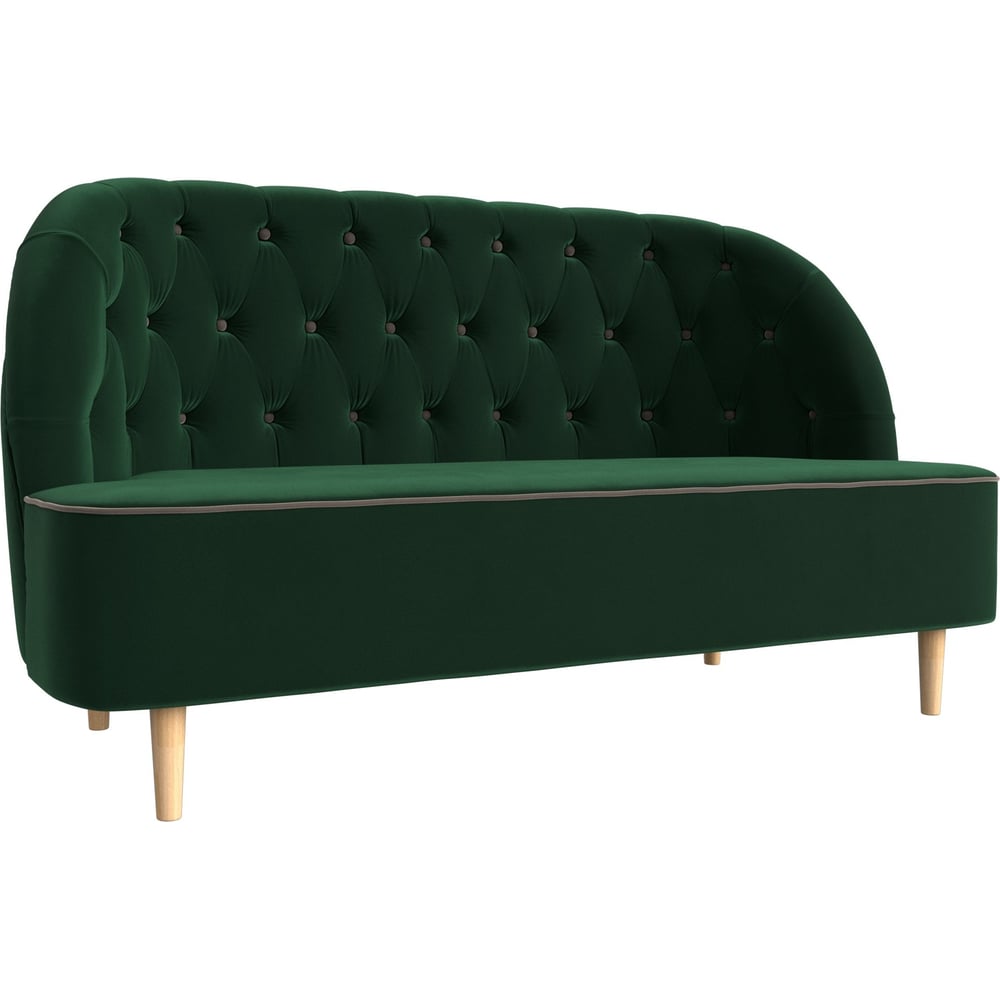Изображение товара Кушетка Лига диванов Амиса зеленый велюр с деревянными ножками