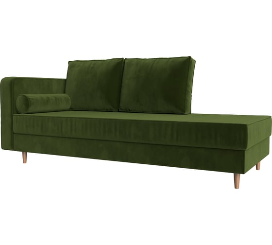 Изображение товара Кушетка Лига диванов Прайм левый полностью микровельвет зеленый 100881L