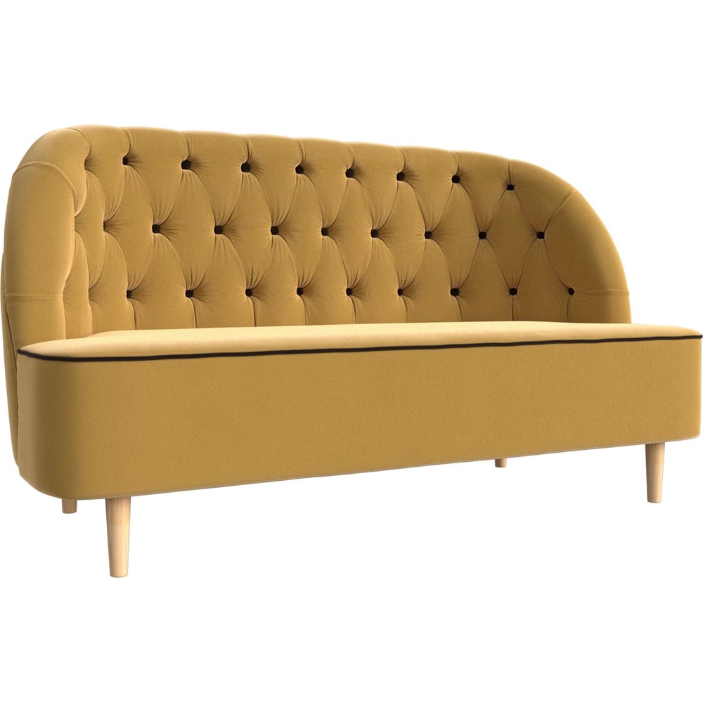 Кушетка Лига диванов кресло артмебель норден микровельвет желтый