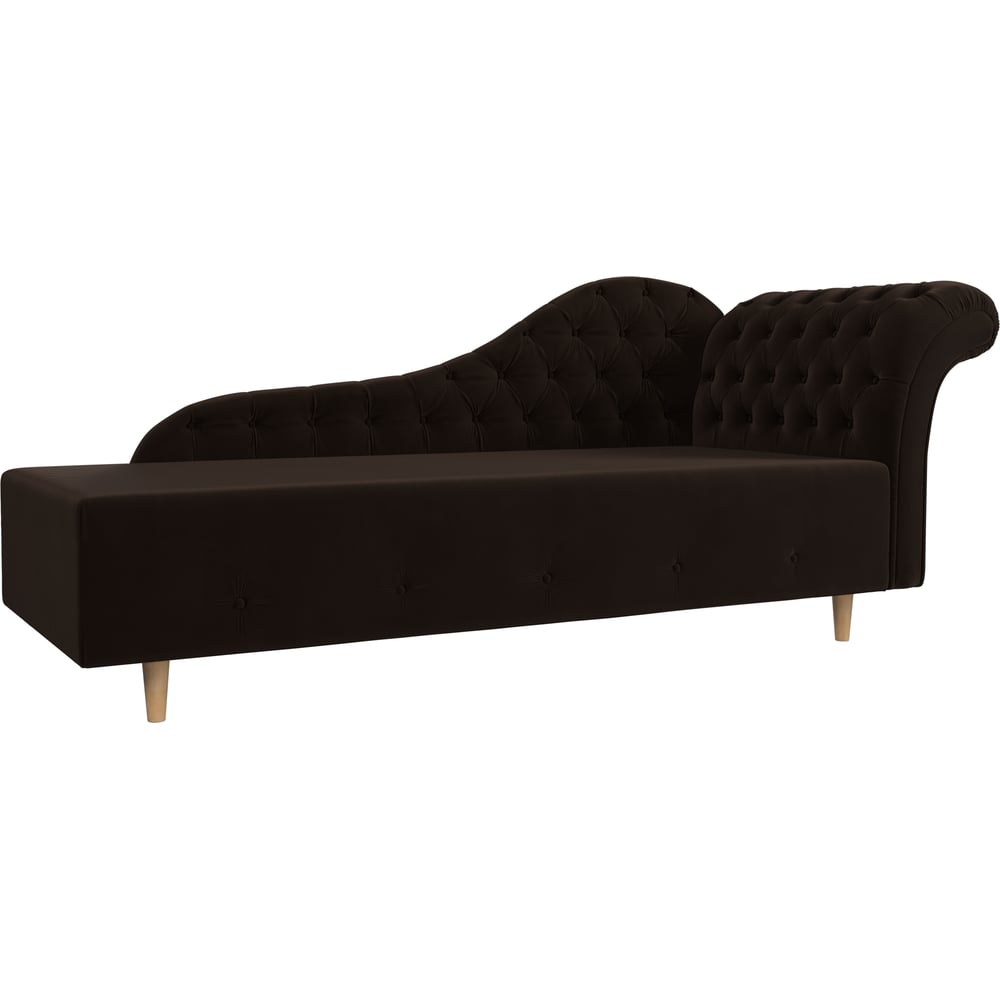 Изображение товара Кушетка Лига диванов Камерон правый микровельвет коричневый