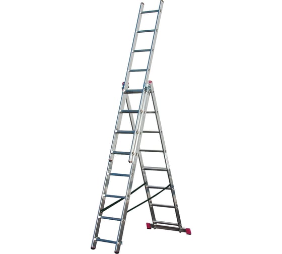 Изображение товара Трехсекционная алюминиевая лестница 3х8 Krause Corda 010384