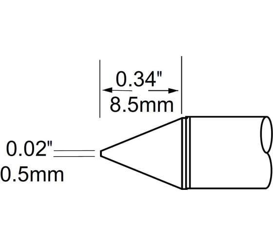 Изображение товара Наконечник (0.5х8.5 мм; конус) для PS900 METCAL SCV-CN05