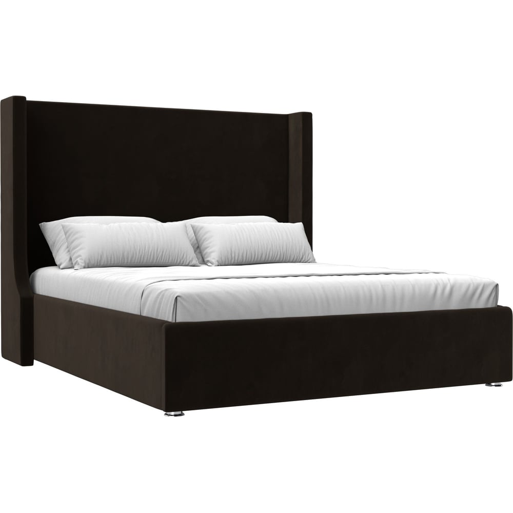 Изображение товара Интерьерная кровать Лига диванов Ларго 160 микровельвет коричневый 101327