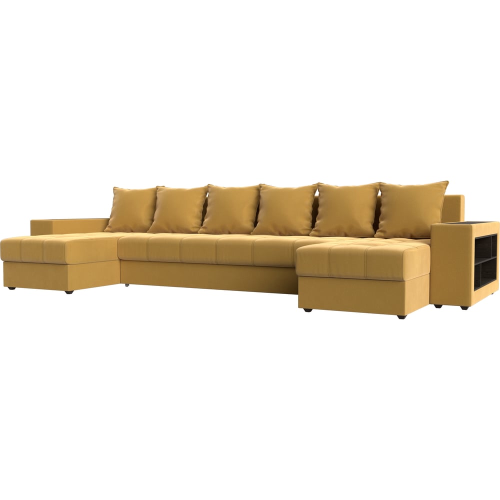 П-образный диван Лига диванов модуль лига диванов холидей люкс канапе микровельвет желтый