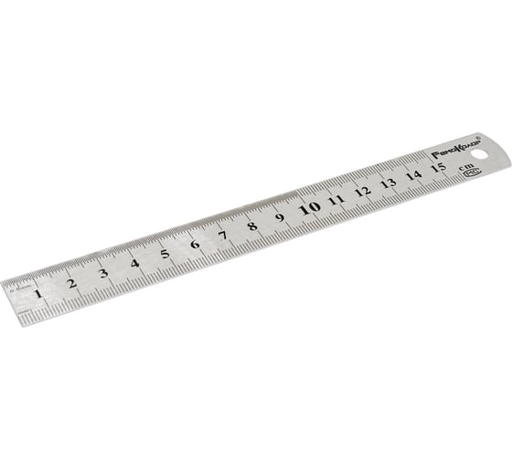 Изображение товара Двусторонняя, металлическая линейка, 150 мм РемоКолор 15-6-015