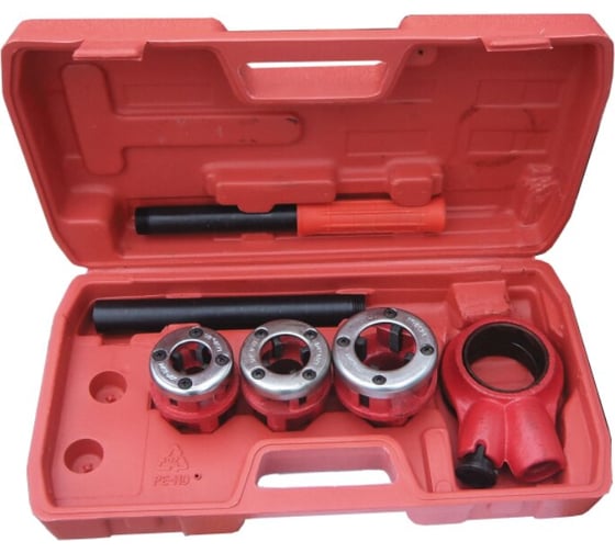 Изображение товара Набор для нарезания трубной резьбы, пластмассовый кейс РемоКолор 43-7-000