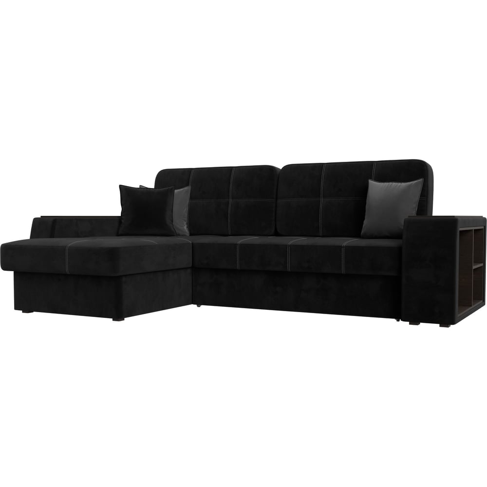 Изображение товара Угловой диван Лига диванов Брюссель левый велюр черный