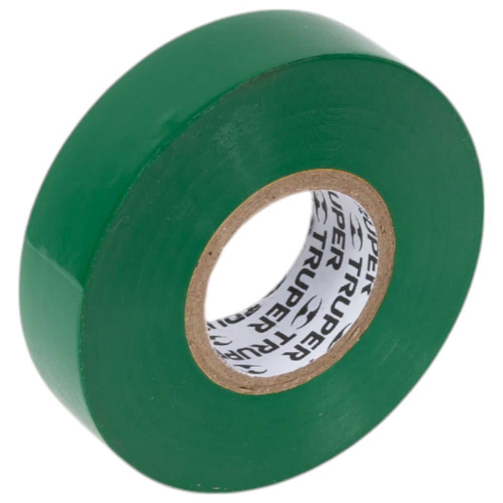 Изображение товара Изолента Truper акрил 18 м, ширина 19 мм, зеленая, огнестойкая