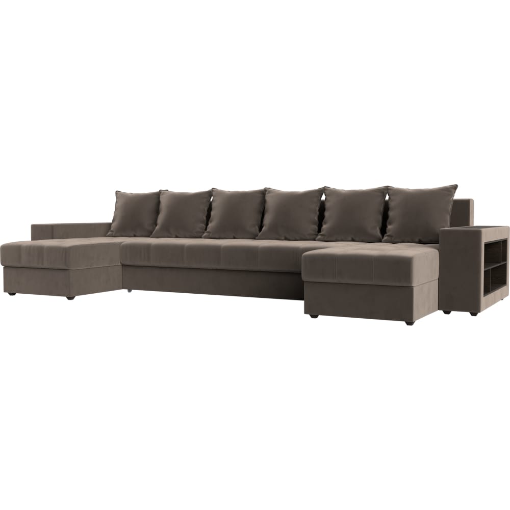 П-образный диван Лига диванов модуль лига диванов холидей угол микровельвет коричневый