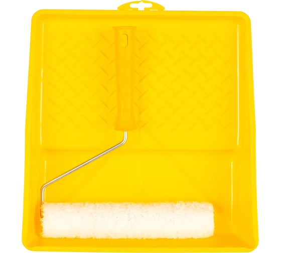 Изображение товара Набор малярный: валик меховой 240 мм, кювета 330x350 мм РемоКолор 04-1-121