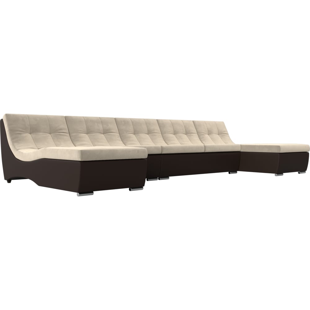 П-образный модульный диван Лига диванов артмебель п образный модульный диван монреаль микровельвет коралловый экокожа коричневый