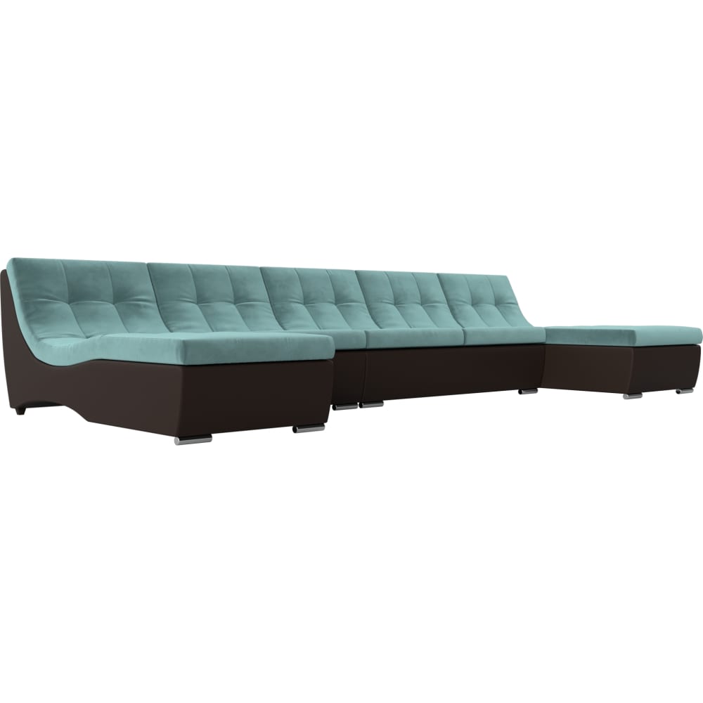 П-образный модульный диван Лига диванов артмебель п образный модульный диван монреаль велюр бирюзовый экокожа коричневый