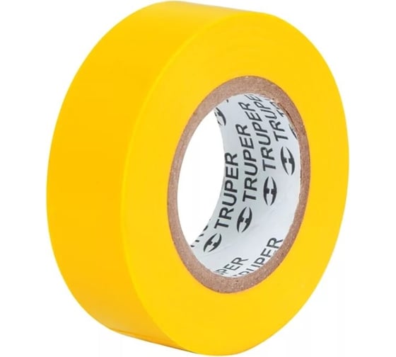 Изображение товара Изолента Truper акрил, 9 м, ширина 19 мм, желтая M-22A 13512
