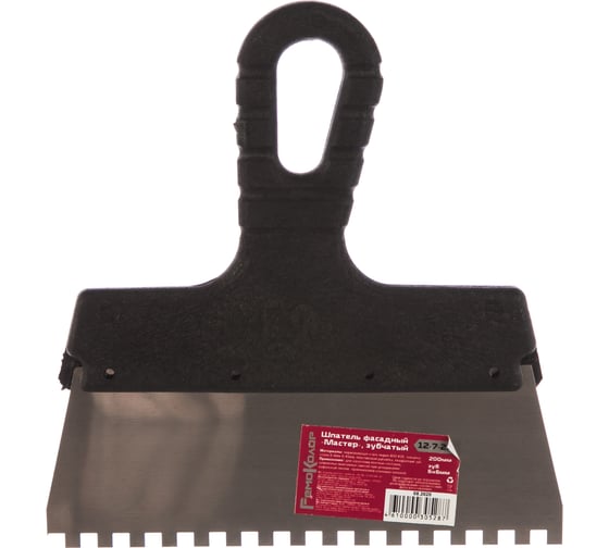 Изображение товара Фасадный зубчатый шпатель (200 мм, зуб.6x6 мм) РемоКолор Мастер 12-7-200