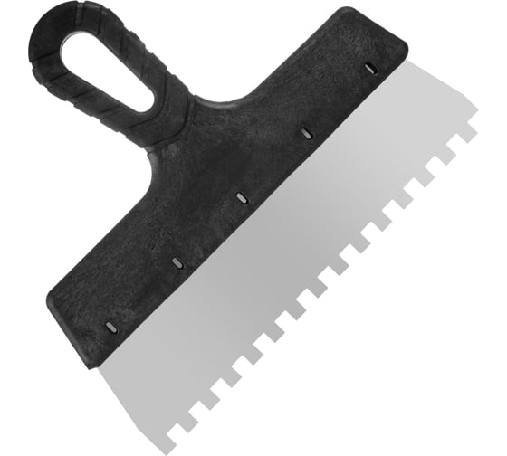 Изображение товара Фасадный зубчатый шпатель (нержавеющая сталь, 250мм, зуб.8x8мм) РемоКолор Мастер 12-8-250