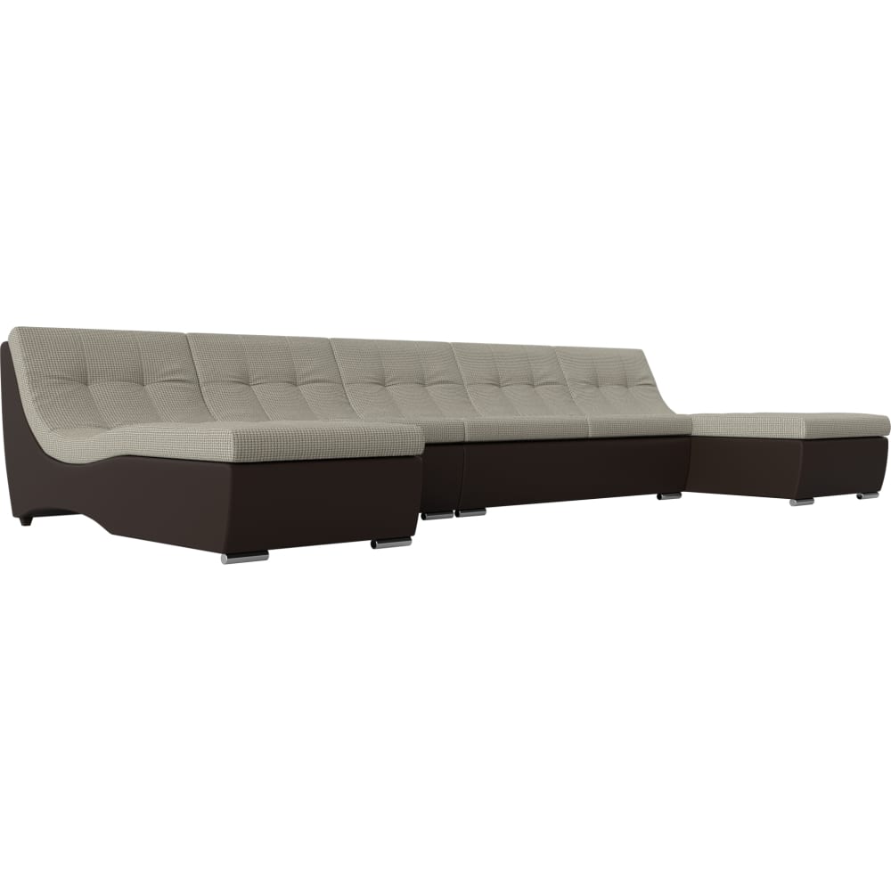 П-образный модульный диван Лига диванов кресло лига диванов марк рогожка коричневый серый 111887