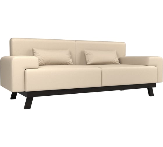 Изображение товара Прямой диван Лига диванов Мюнхен полностью экокожа бежевая 109114