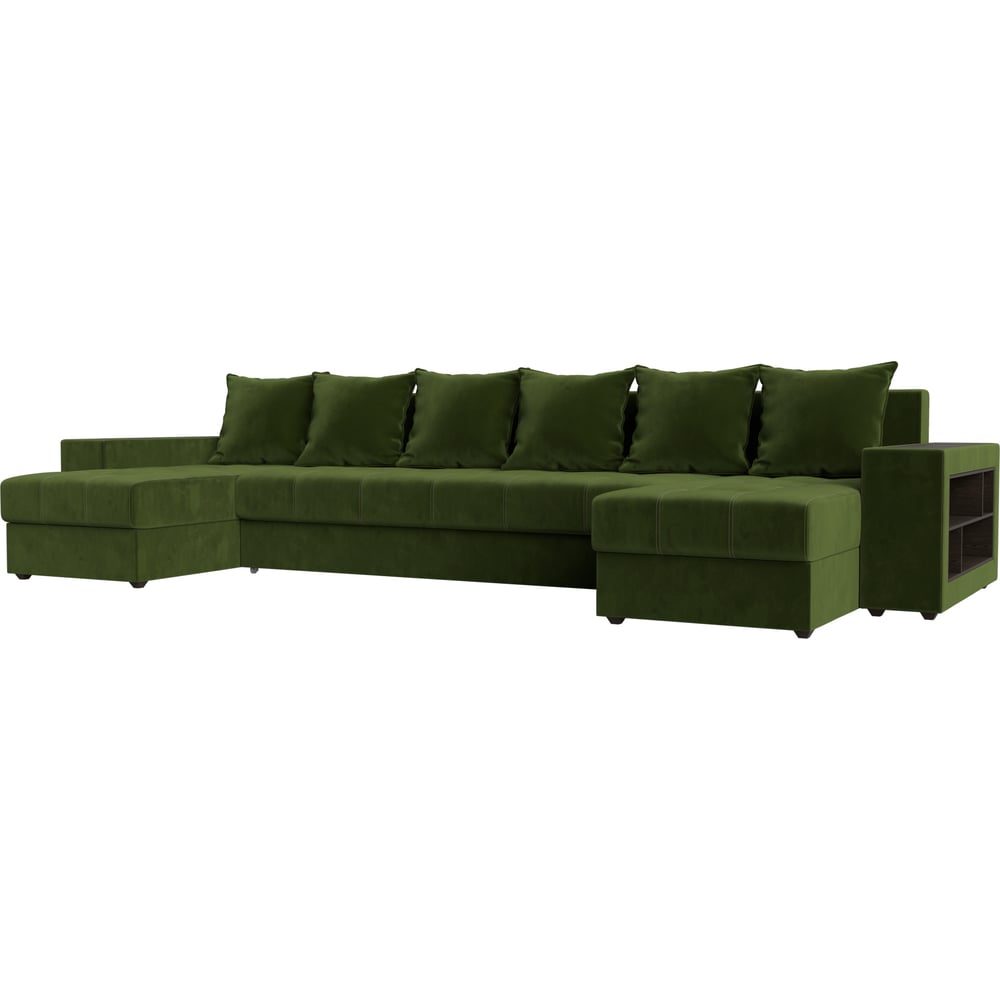 П-образный диван Лига диванов диван угловой лига диванов брюсель микровельвет зеленый левый угол
