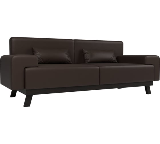 Изображение товара Прямой диван Лига диванов Мюнхен полностью экокожа коричневая 109116