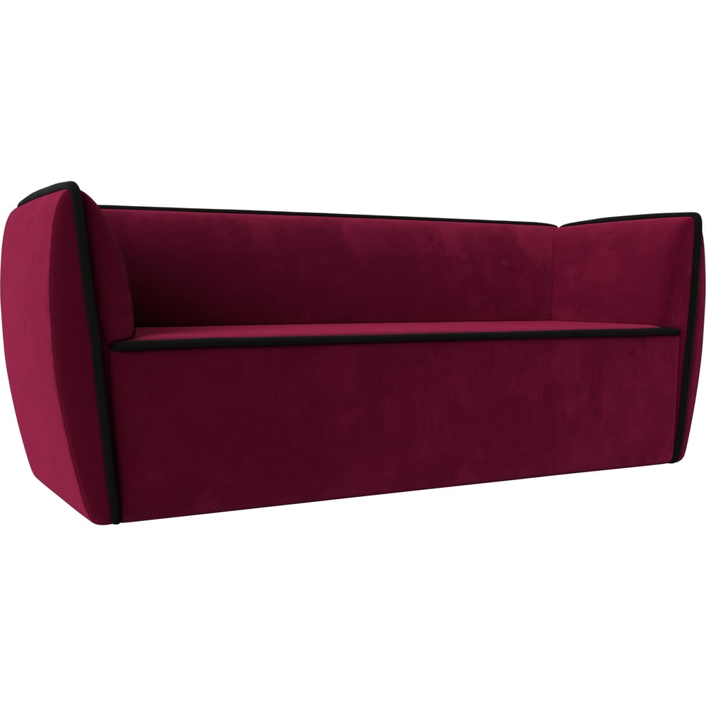 Прямой диван Лига диванов прямой диван лига диванов прага модерн подлокотник справа микровельвет бордовый