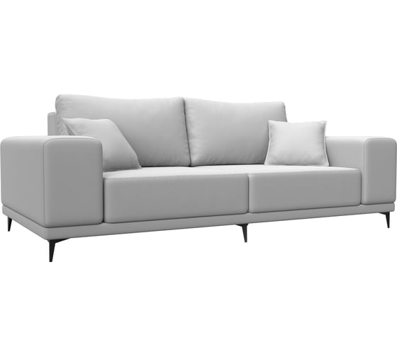 Изображение товара Прямой диван Лига диванов Льюес полностью экокожа белая 108613