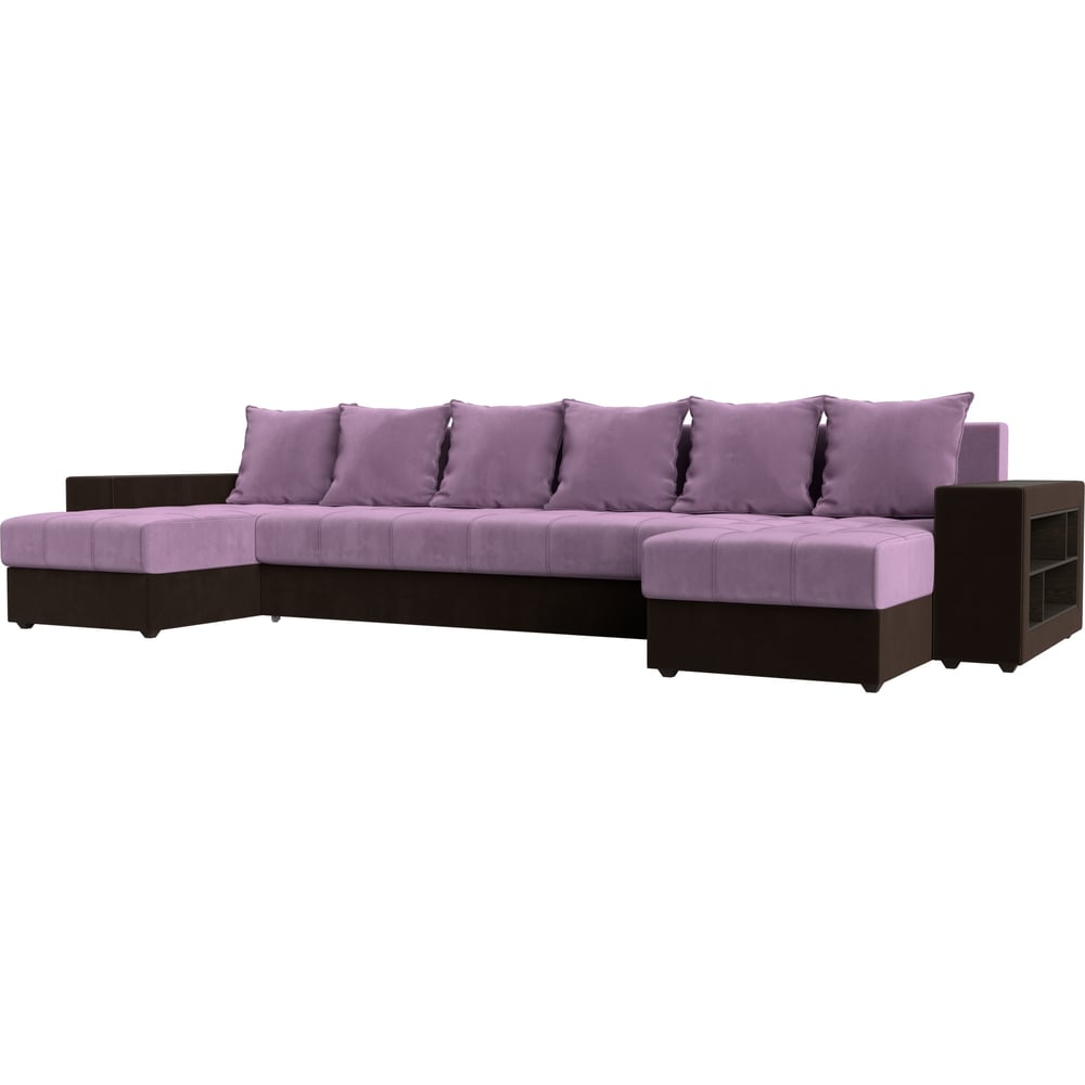 артмебель п образный модульный диван монреаль велюр зеленый экокожа коричневый П-образный диван Лига диванов