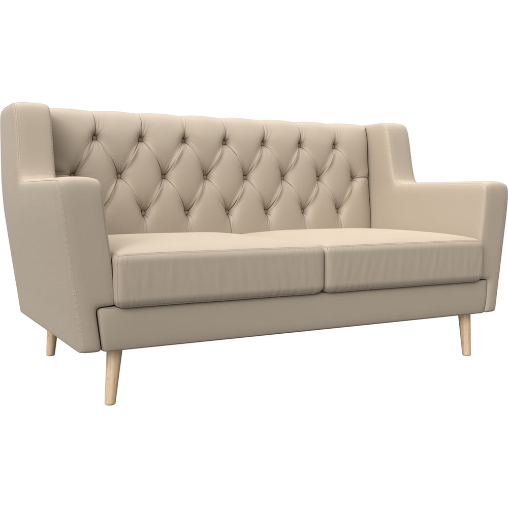 Изображение товара Прямой диван Брайтон 2 Люкс Лига диванов современные материалы бежевый