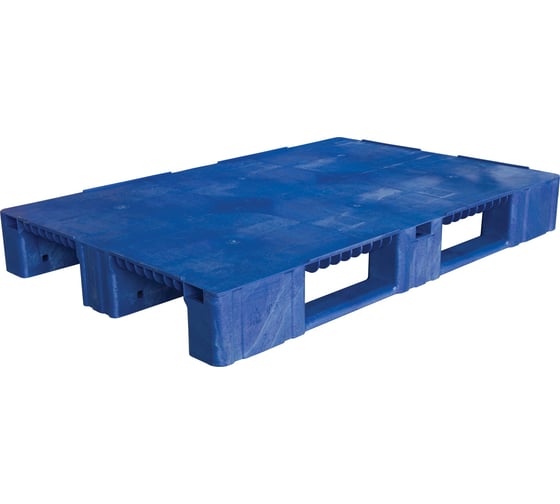 Изображение товара Паллет Тара.ру 1200х800х150 мм сплошной на 3-х полозьях синий 08695