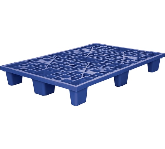 Изображение товара Паллет Тара.ру 1200х800х160 мм перфорированный на 9 ножках вкладываемый синий 12746