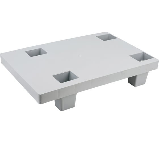 Изображение товара Сплошной паллет на ножках, серый, 600х400х130 мм Тара.ру 16318