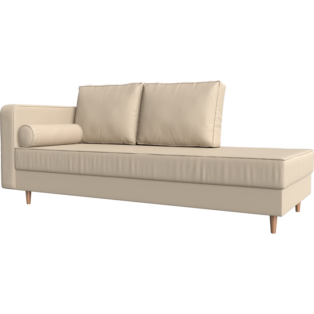 Изображение товара Кушетка Лига диванов Прайм левая с ящиком и подлокотниками бежевый