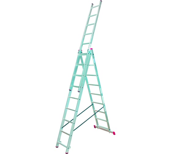 Изображение товара Алюминиевая трехсекционная лестница 3х9 Krause Corda 013392