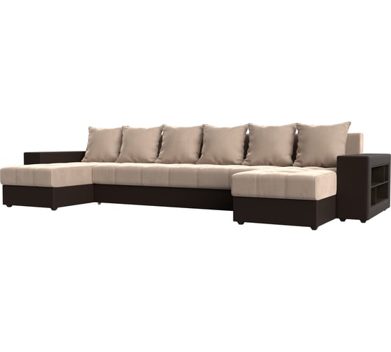 Изображение товара П-образный диван Лига диванов Дубай полки справа 110618R