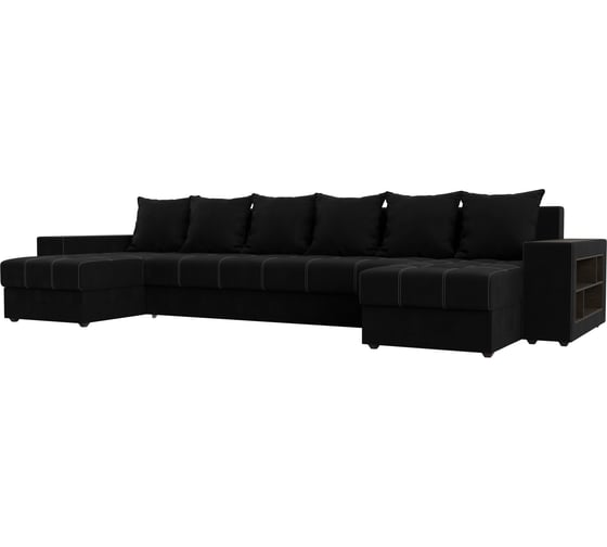 Изображение товара П-образный диван Лига диванов Дубай полки справа 110595R