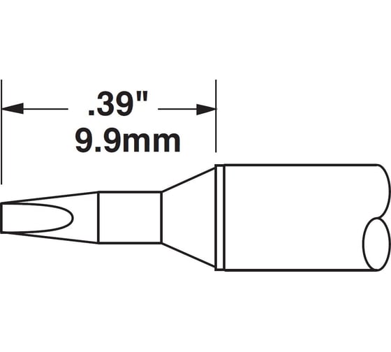 Изображение товара Картридж-наконечник (1.4х9.9 мм; клин) для СV/MX METCAL CVC-8CH0014S