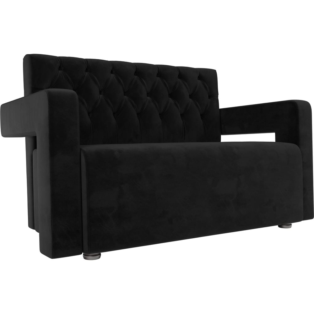 Изображение товара Прямой диван Лига диванов Рамос Люкс 2-х местный велюр черный