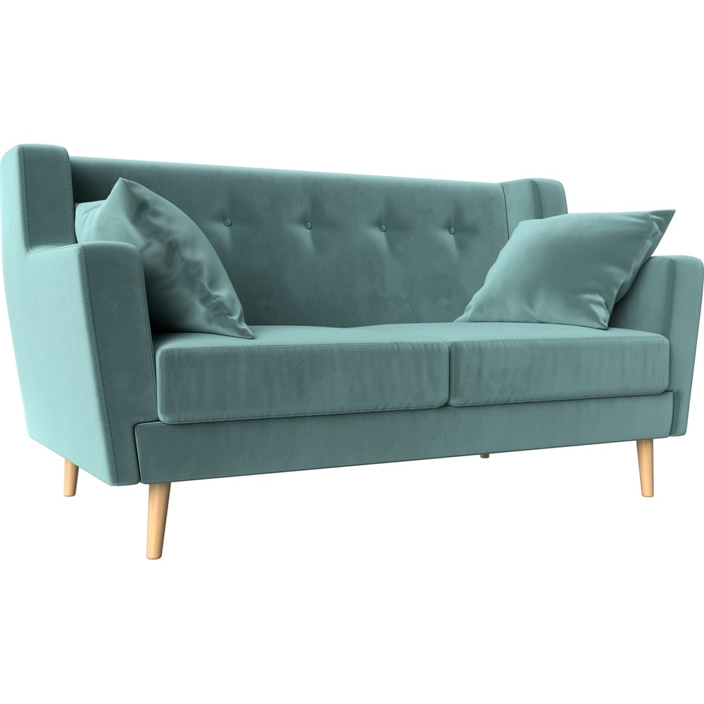 Изображение товара Прямой диван Лига диванов Брайтон 2 бирюзовый