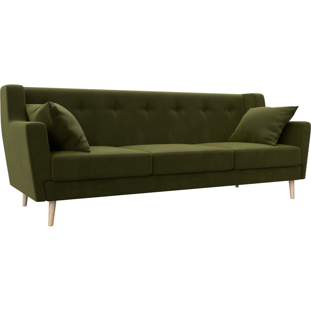 Изображение товара Прямой диван Лига диванов Брайтон 3 современный комфортный зеленый