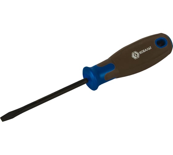 Изображение товара Отвертка SL 6,0 х 100 мм CR-V КОБАЛЬТ POLYWOOD 912-021
