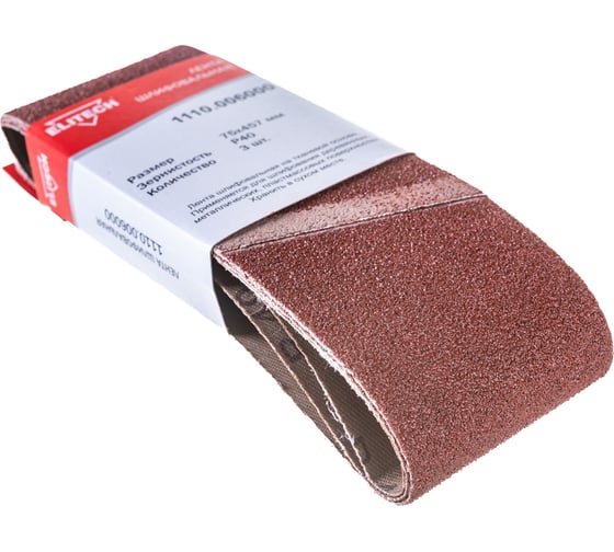 Изображение товара Лента шлифовальная на тканевой основе (3 шт; 75х457 мм; P40) Elitech 1110.006000