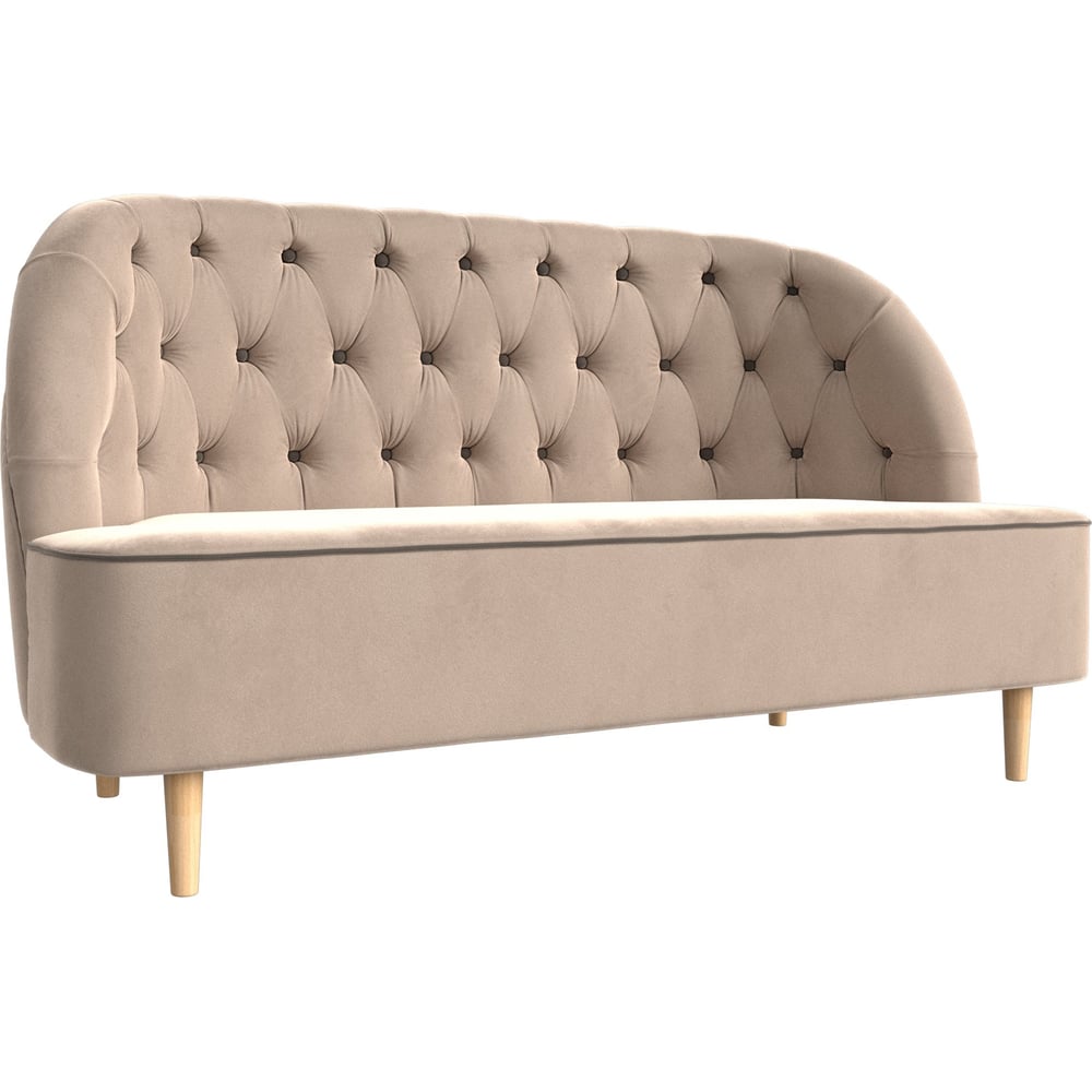 Изображение товара Кушетка Лига диванов Амиса 109827 из велюра для гостиной стиль модерн бежевый