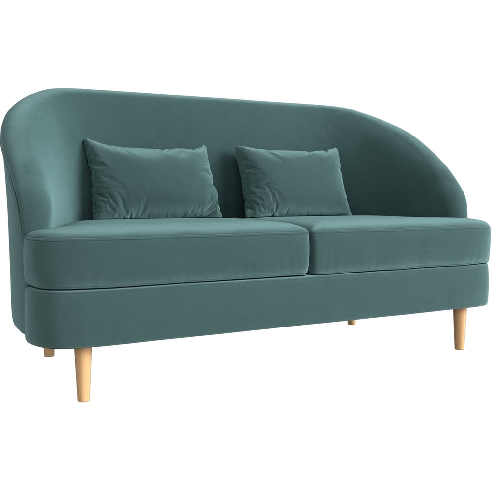 Изображение товара Кушетка Лига диванов Атико 1460x670х830 мм, велюр, бирюзовая