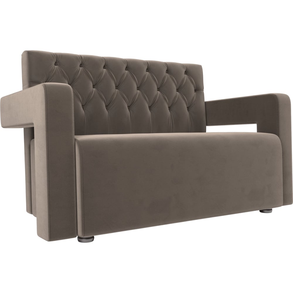 Изображение товара Прямой диван Лига диванов Рамос Люкс 2-х местный коричневый велюр