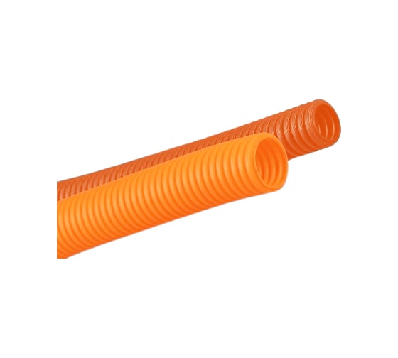 Изображение товара Труба гофрированная ПНД Электропласт 32 мм с зондом ОРАНЖЕВАЯ 50 м тип ТЯЖЕЛАЯ, м 32ORHDPE50T