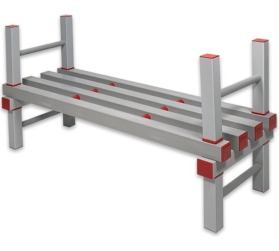 Изображение товара Одноярусный стеллаж Эскар в-90, цвет серый/красный 8534890