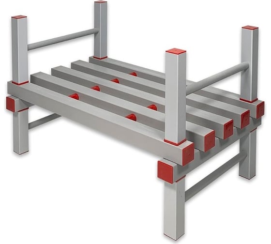 Изображение товара Одноярусный стеллаж Эскар с-70, цвет серый/красный 8535870